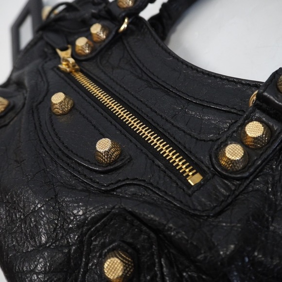 Balenciaga Giant Mini City Shoulder Bag Leather Black - Picture 4 of 16